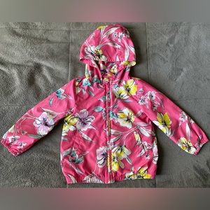 Baby Gap Windbreaker Floral Jacket with Hood, Size 4T, Used